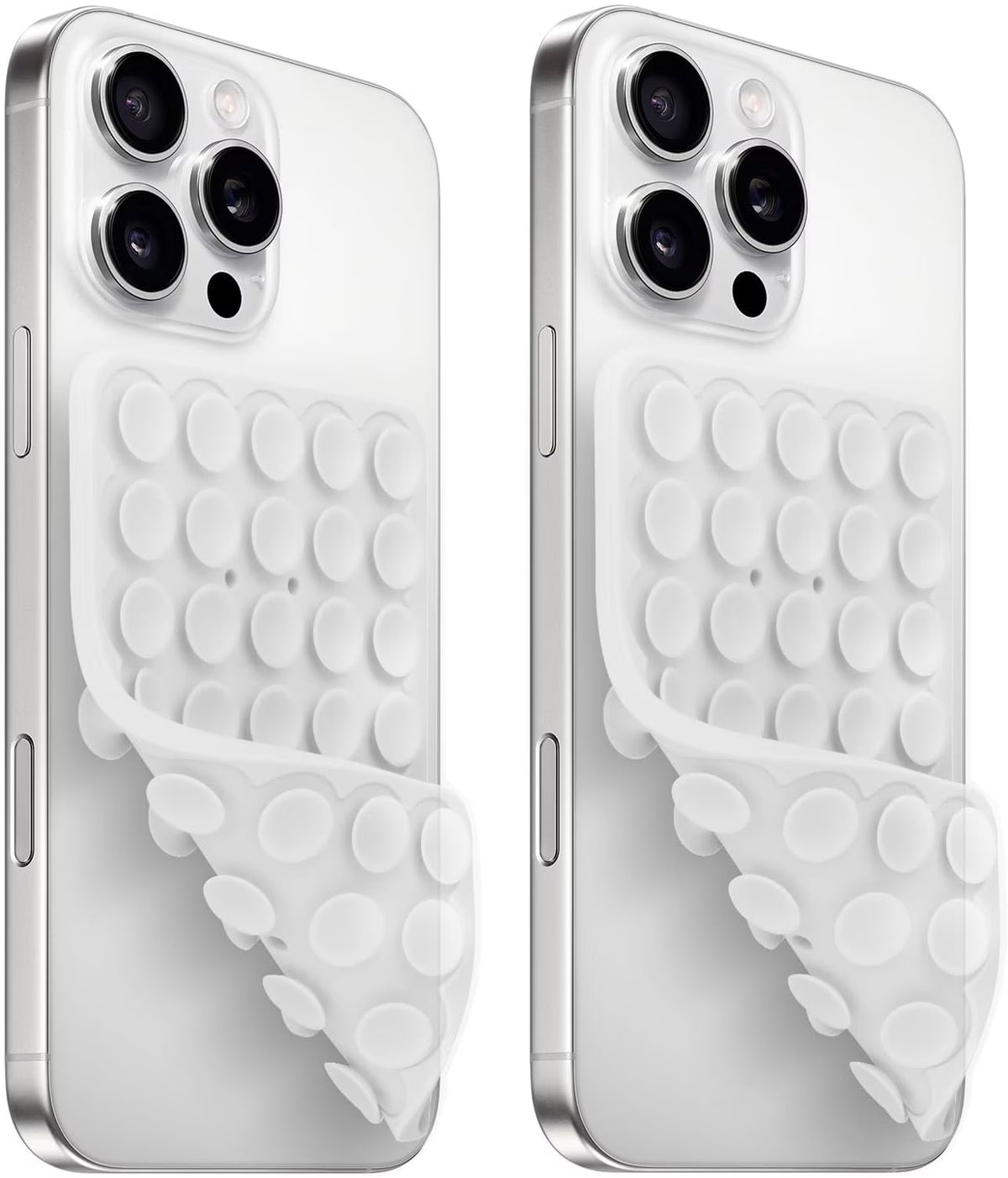(2 Pack) Silicone Suction Cup Phone Case Mount Double Sided, Sticky Phone Grip with Higher Suction Power for Cell Phone, Hands-Free Phone Accessories for Selfies and Videos, Pink
